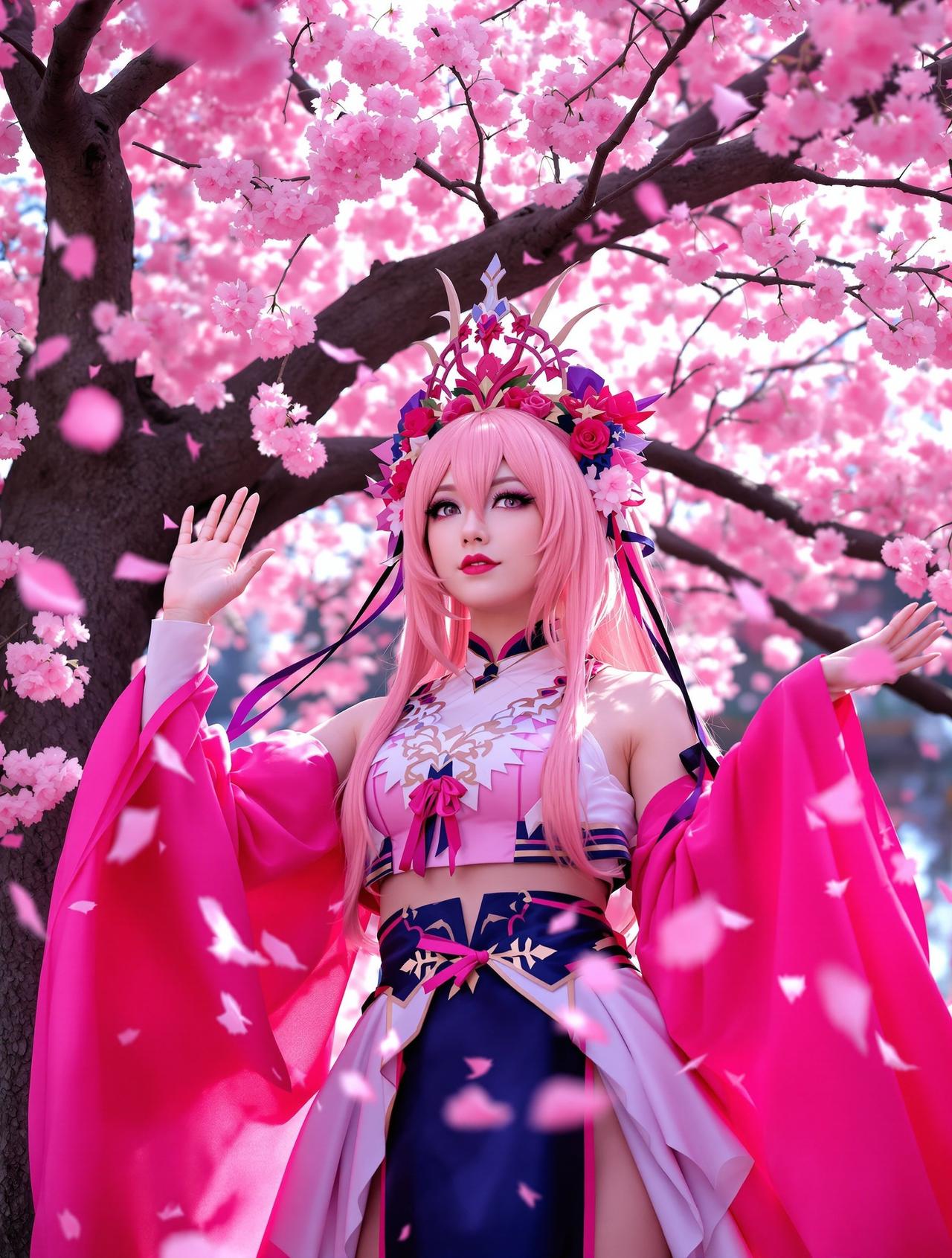 福利姬图片 - Cosplay作品 - 樱花树下的Cosplay